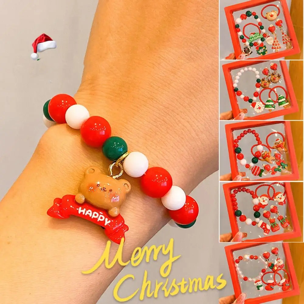 1set/5pcs Handmade Christmas Children's Bracelet